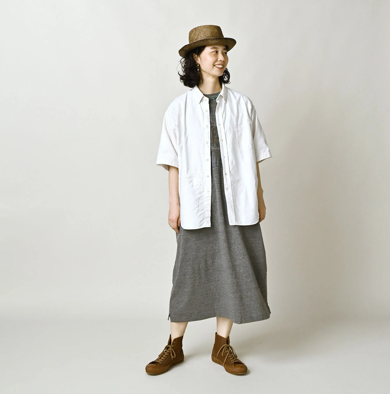 45R(フォーティファイブアール) |ヨコサテンのオーシャン半袖シャツ MEN