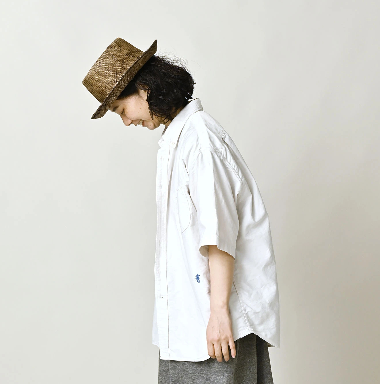 45R(フォーティファイブアール) |ヨコサテンのオーシャン半袖シャツ MEN