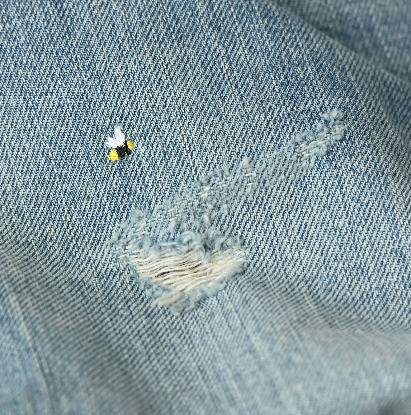 45R(フォーティファイブアール) |ライ麦デニムのクロスビー5（再び・ハッチお花刺繍）