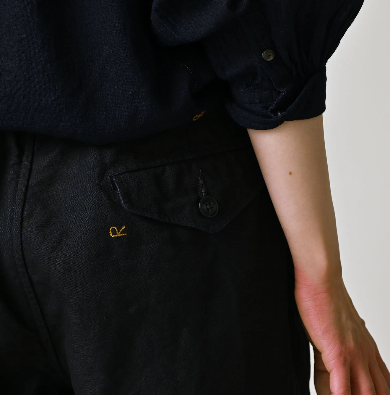 45R(フォーティファイブアール) |リネンクロスの908ペグショートパンツ（インディゴ）