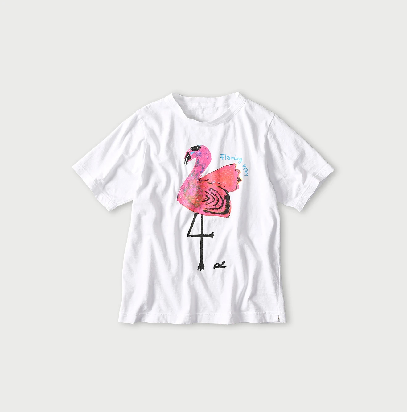 45R(フォーティファイブアール) |ベタッチフラミングウェイくんプリントの908 45星Tシャツ