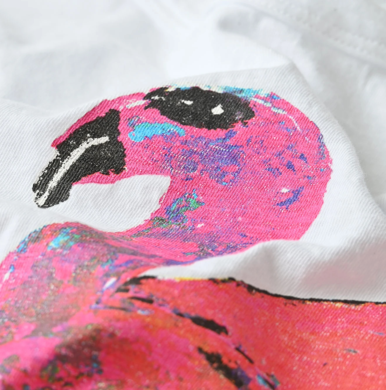 45R(フォーティファイブアール) |ベタッチフラミングウェイくんプリントの908 45星Tシャツ