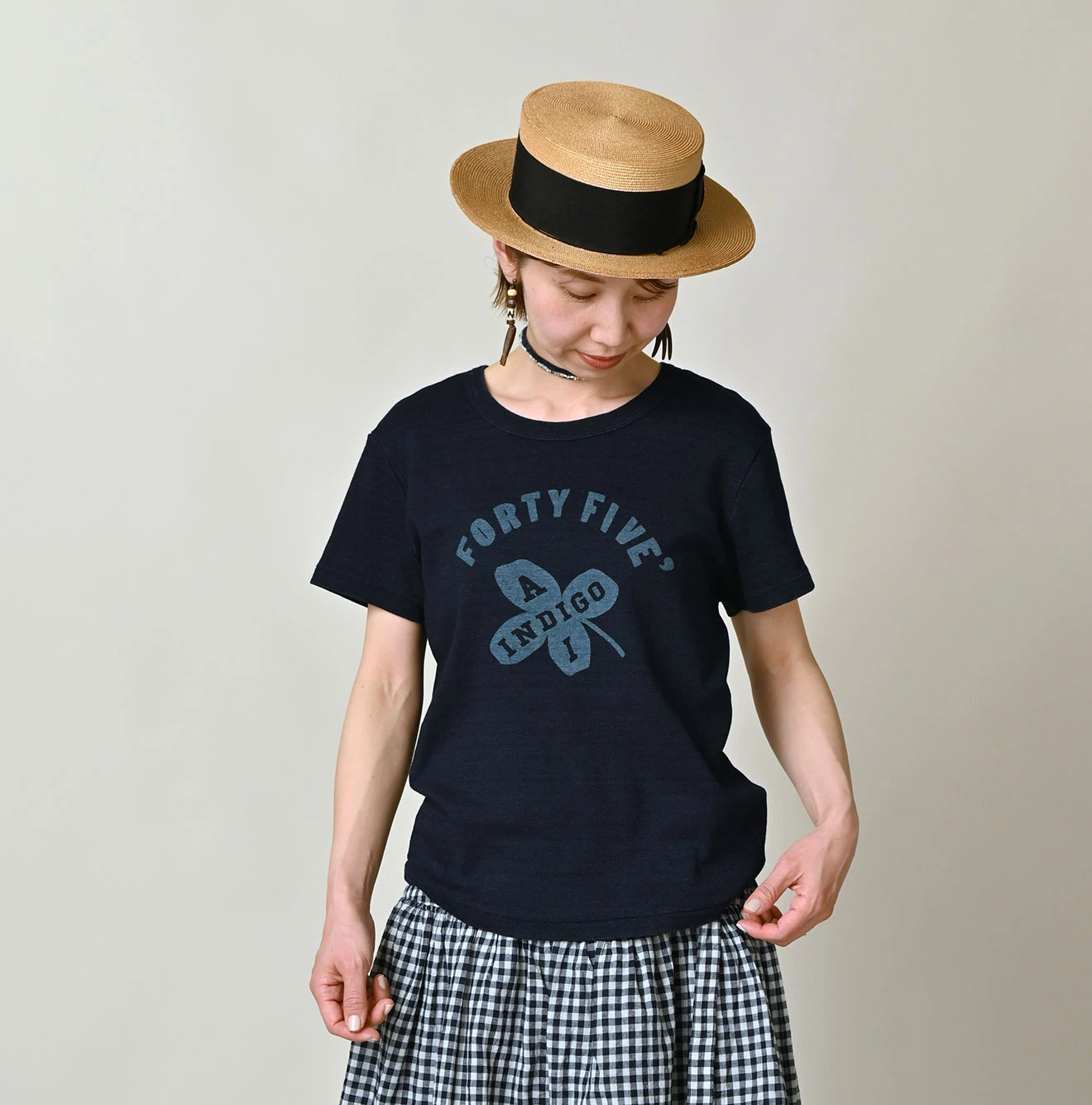45R(フォーティファイブアール) |ONEONE 宝物のチビTシャツ（インディゴ）
