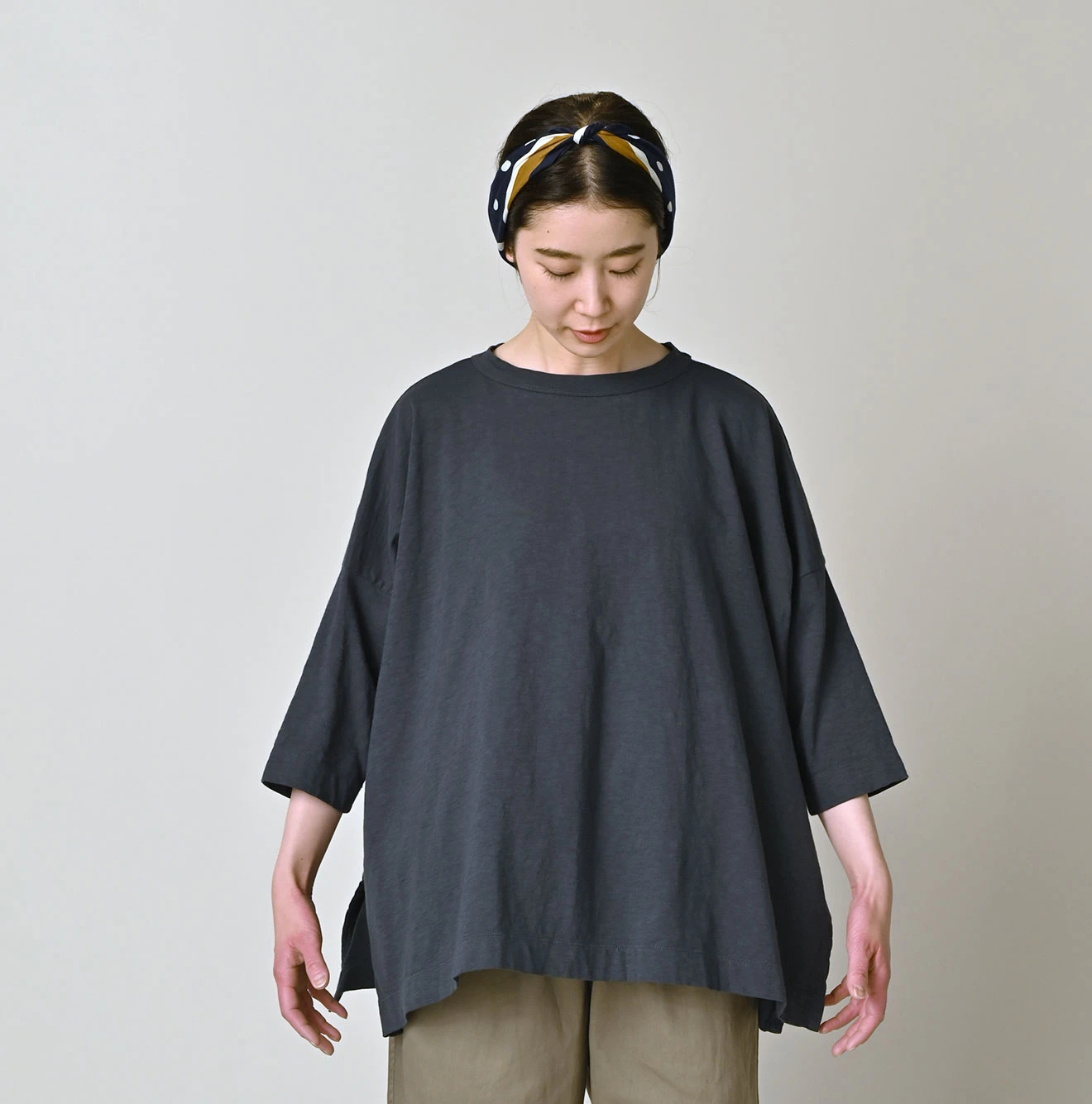 45R(フォーティファイブアール) |天竺のビッグスリットTシャツ
