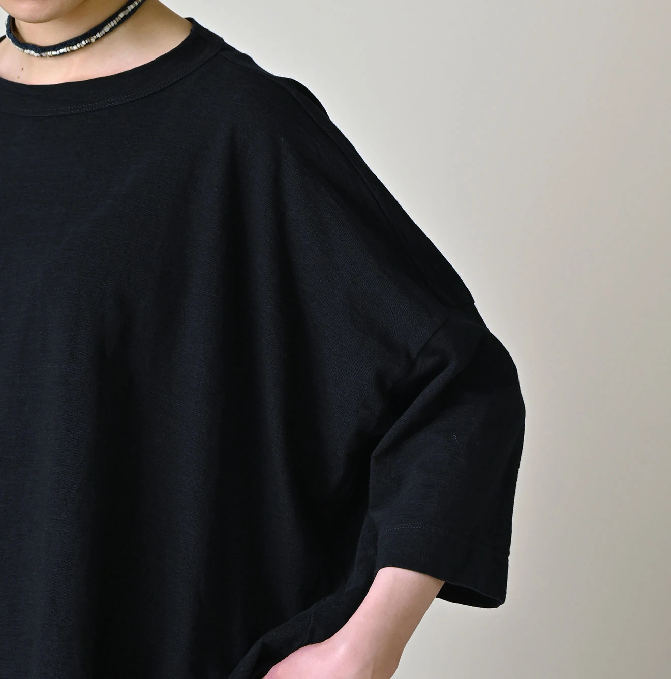 45R(フォーティファイブアール) |天竺のビッグスリットTシャツ（インディゴ）