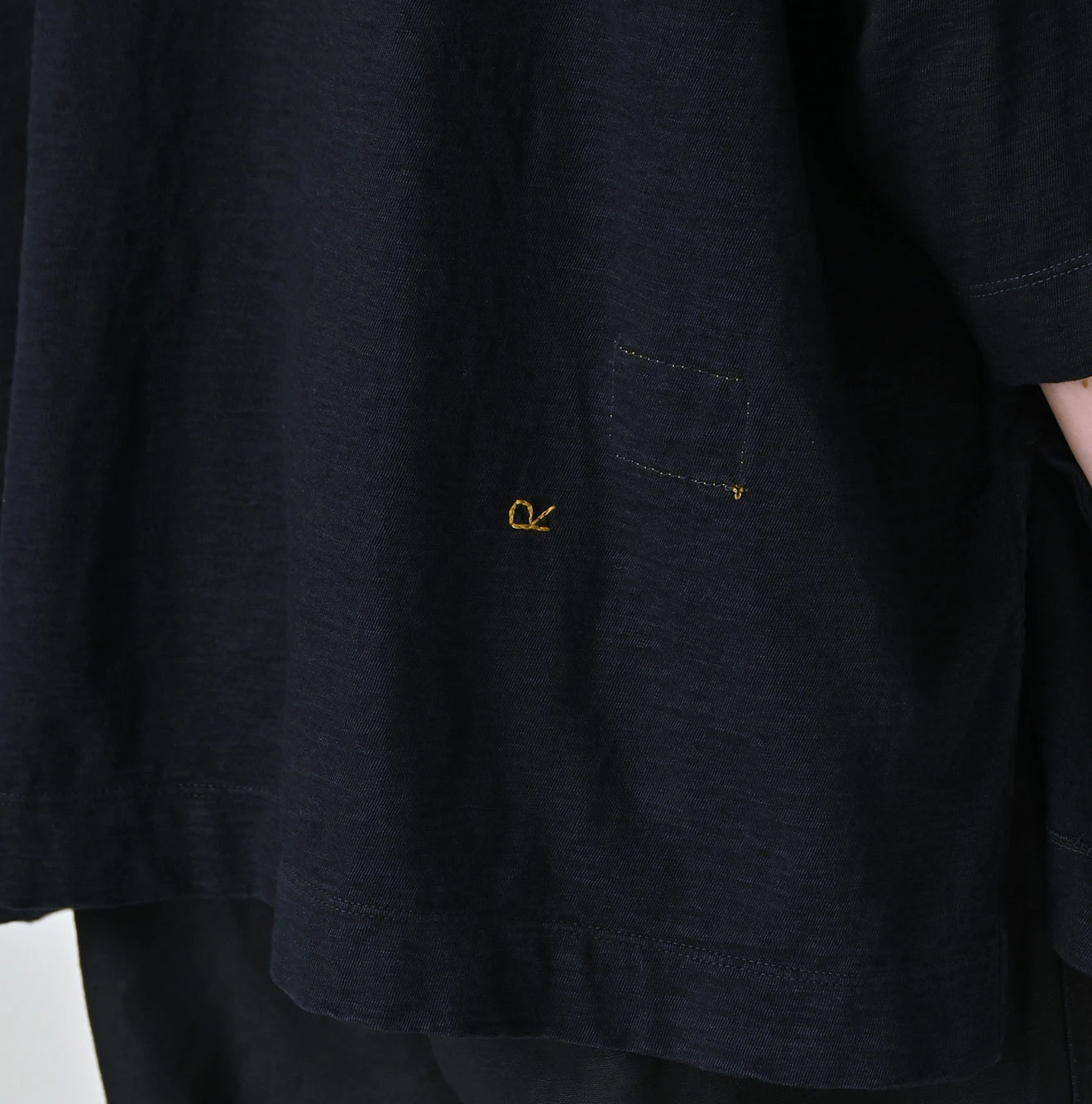 45R(フォーティファイブアール) |天竺のビッグスリットTシャツ（インディゴ）