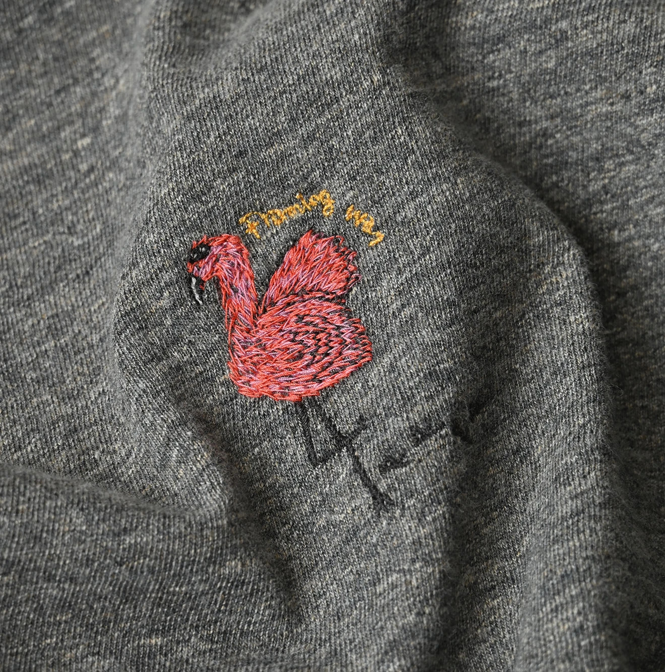 45R(フォーティファイブアール) |フラミングウェイ君刺繍のMキャミ（トップ）