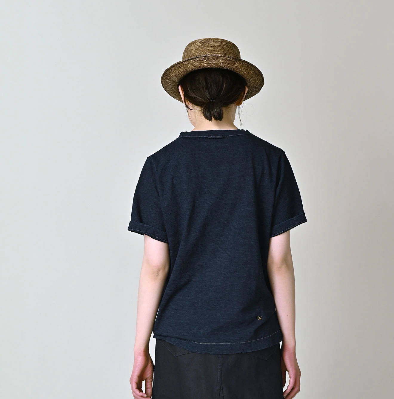 45R(フォーティファイブアール) |ベタッチフラミングウェイくんプリントの908 45星Tシャツ（インディゴ）