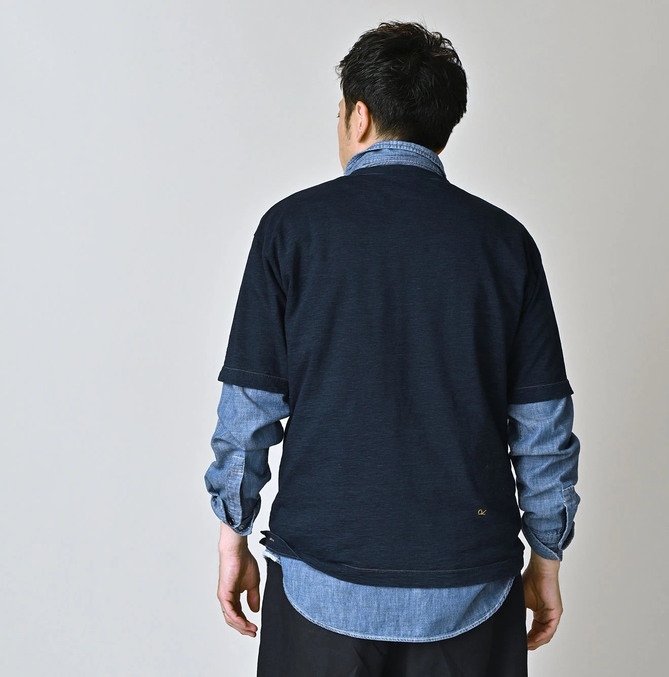 45R(フォーティファイブアール) |ベタッチフラミングウェイくんプリントの908 45星Tシャツ（インディゴ）