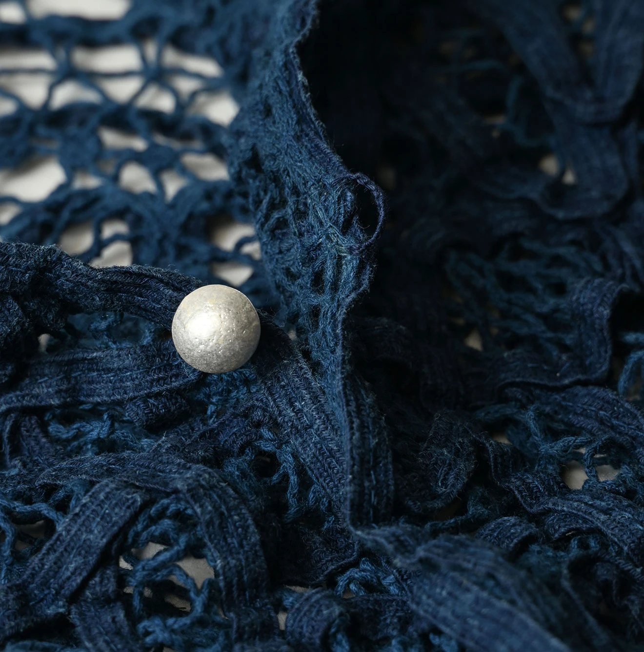 45R(フォーティファイブアール) |リネンリボンバテン刺繍のボレロ（藍）