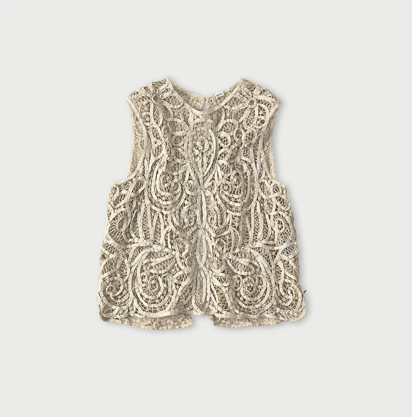 45R(フォーティファイブアール) |リネンリボンバテン刺繍のノースリーブトップ
