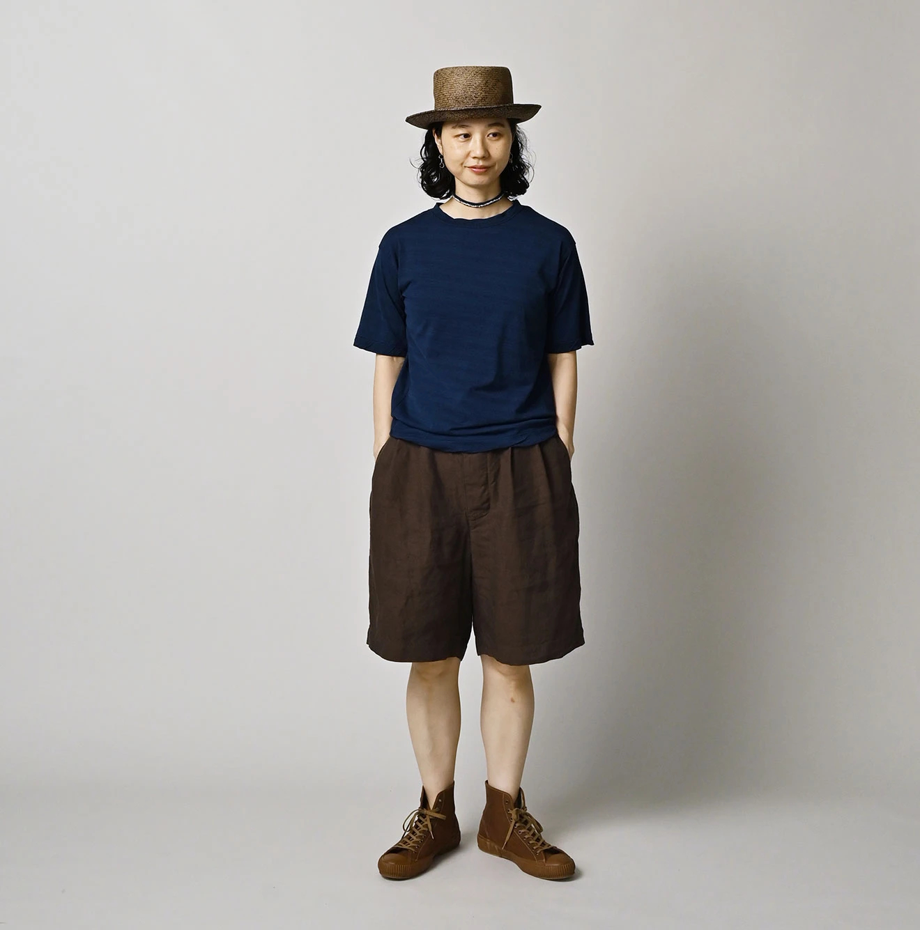 45R(フォーティファイブアール) |スーピマ薄天竺の908Tシャツ（インディゴ）