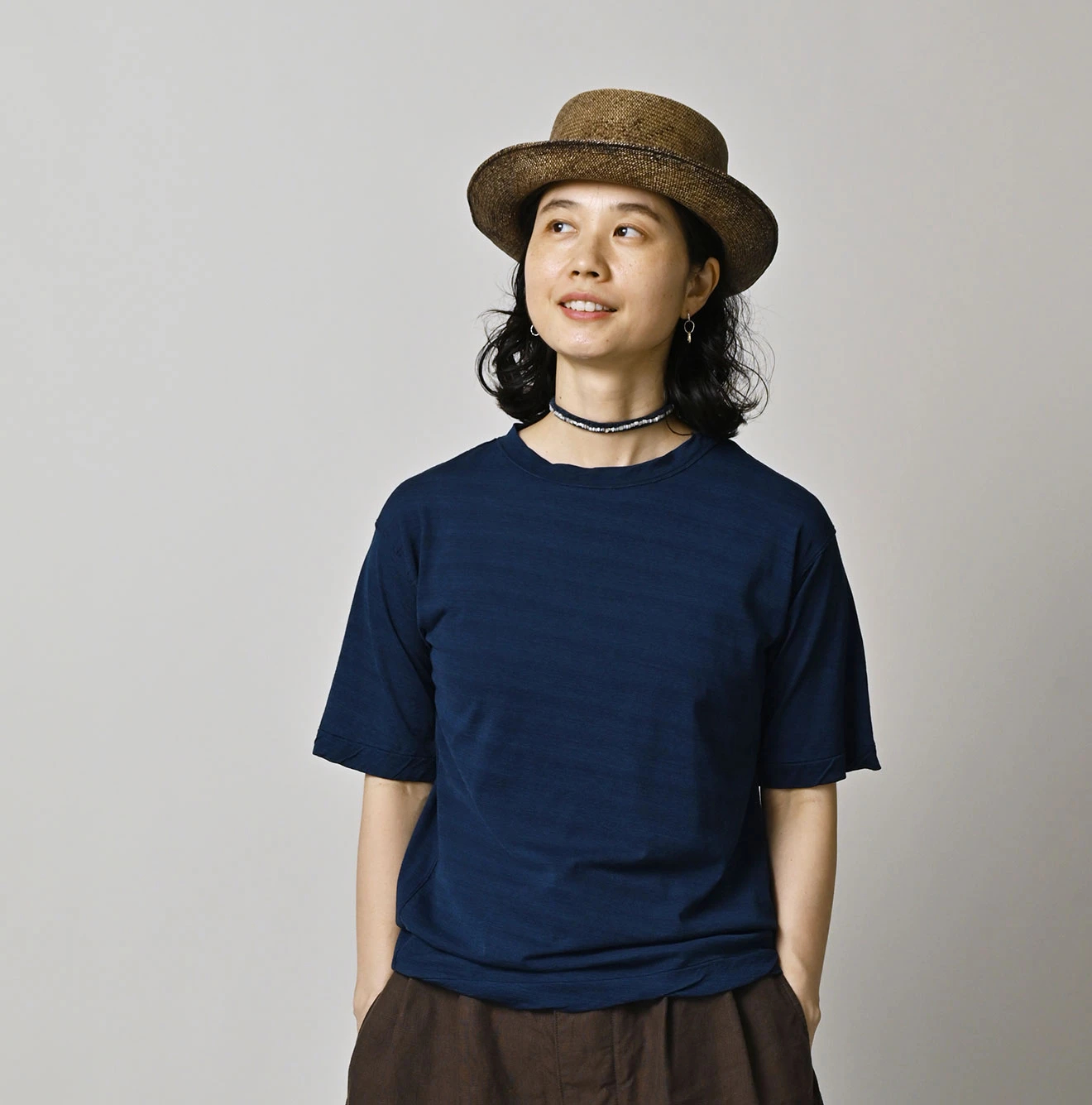 45R(フォーティファイブアール) |スーピマ薄天竺の908Tシャツ（インディゴ）