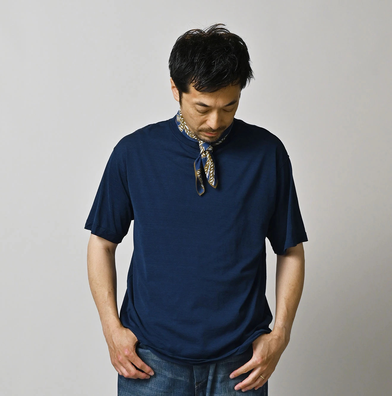 45R(フォーティファイブアール) |スーピマ薄天竺の908Tシャツ（インディゴ）