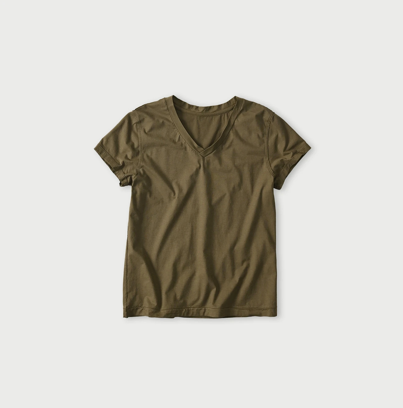 45R(フォーティファイブアール) |スーピマ薄天竺のVネックＴシャツ