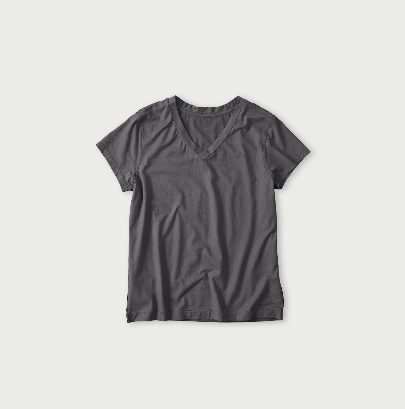 45R 天竺Ｔシャツ　2点おまとめ 45R（フォーティファイブアール）| スーピマ薄天竺のVネックTシャツ