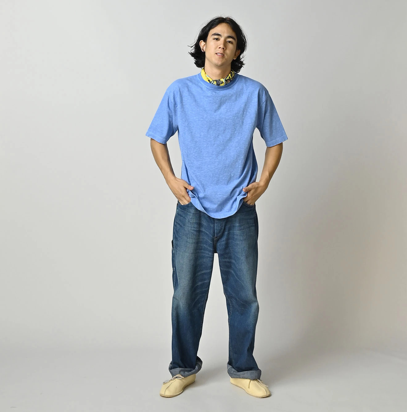 45R(フォーティファイブアール) |天竺の908 45星Tシャツ（45草染）