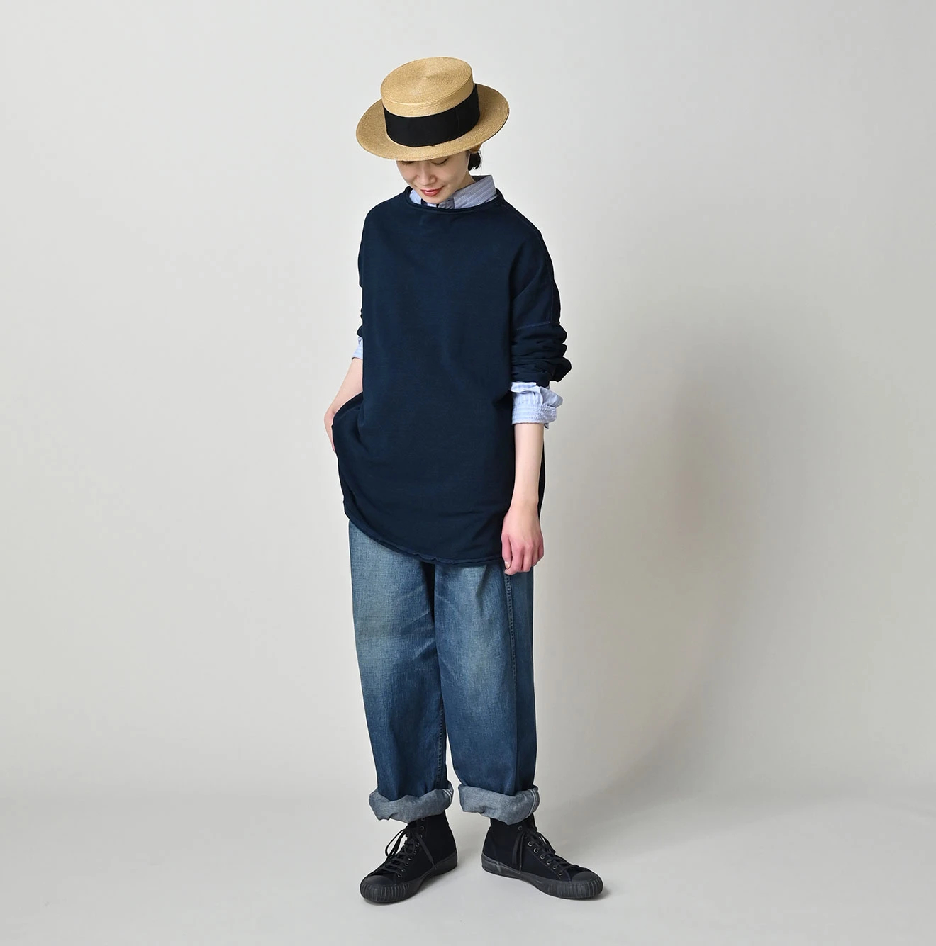 45R(フォーティファイブアール) |ONEONE 宝物の馬Tシャツ（インディゴ）