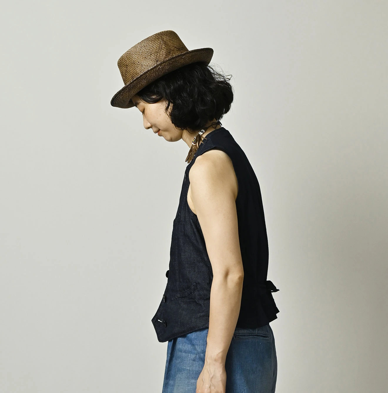 45R（フォーティファイブアール）| 45プチデニムのベスト（濃） Vest