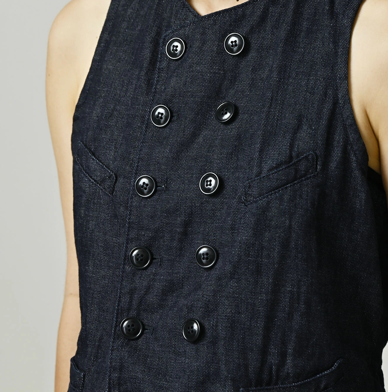 専用出品　45R フォーティーファイブアール　ベスト 45R（フォーティファイブアール）| 45プチデニムのベスト（濃） Vest