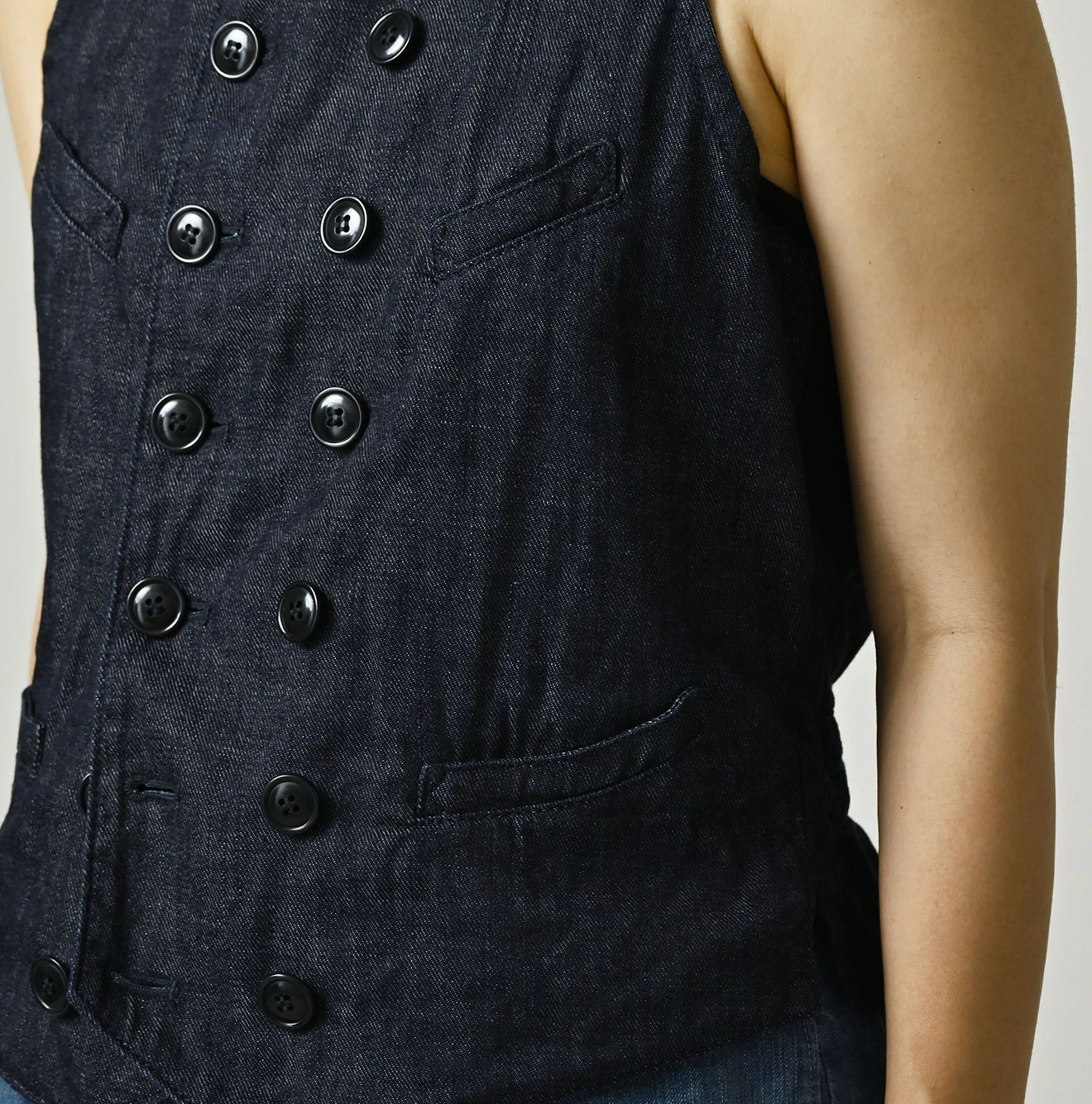 45R（フォーティファイブアール）| 45プチデニムのベスト（濃） Vest