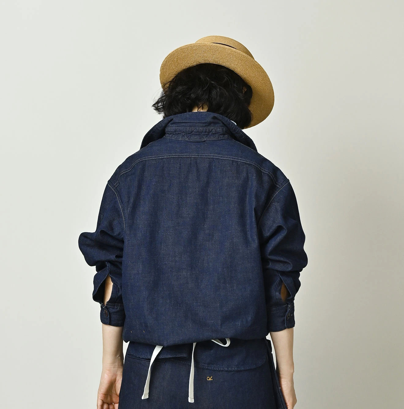 45R（フォーティファイブアール）| 小麦デニムの908山プルシャツ（濃