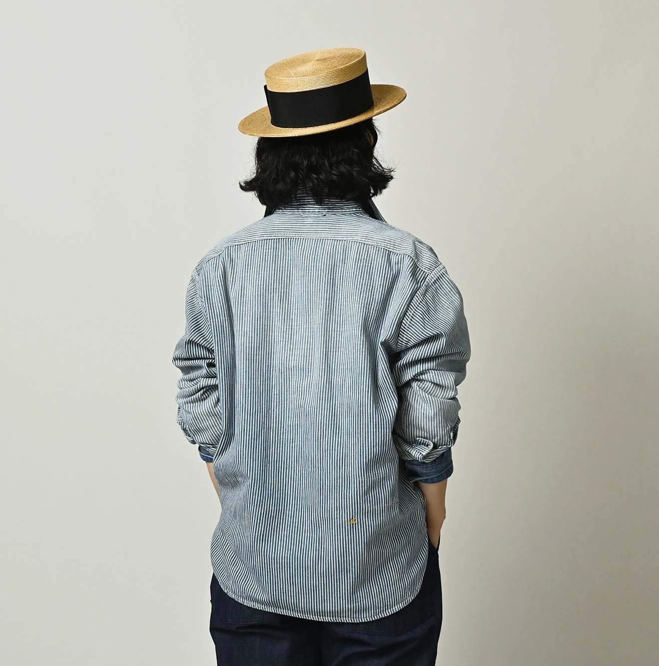 45R（フォーティファイブアール）| 小麦デニムの908山プルシャツ（加工