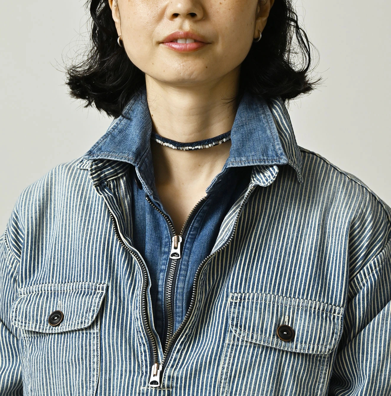 45R（フォーティファイブアール）| 小麦デニムの908山プルシャツ（加工