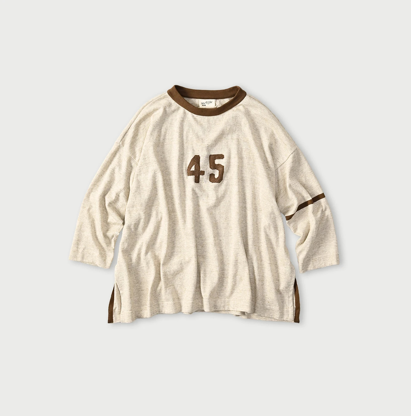 45R(フォーティファイブアール) |45ロゴジャカードニットソーの908ビッグスリット比古