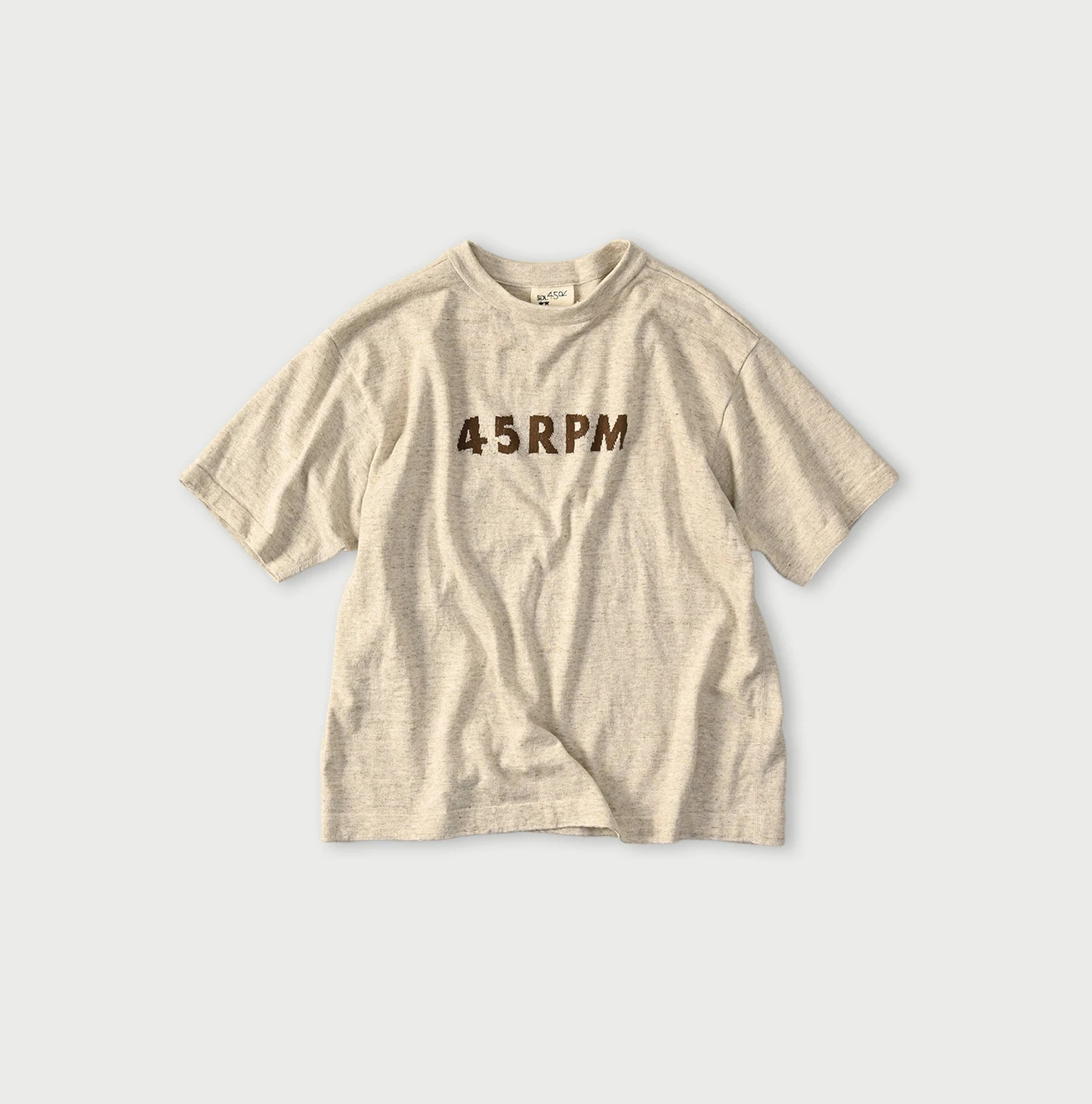 45R(フォーティファイブアール) |45PRMロゴジャカードニットソーの908海比古Tシャツ
