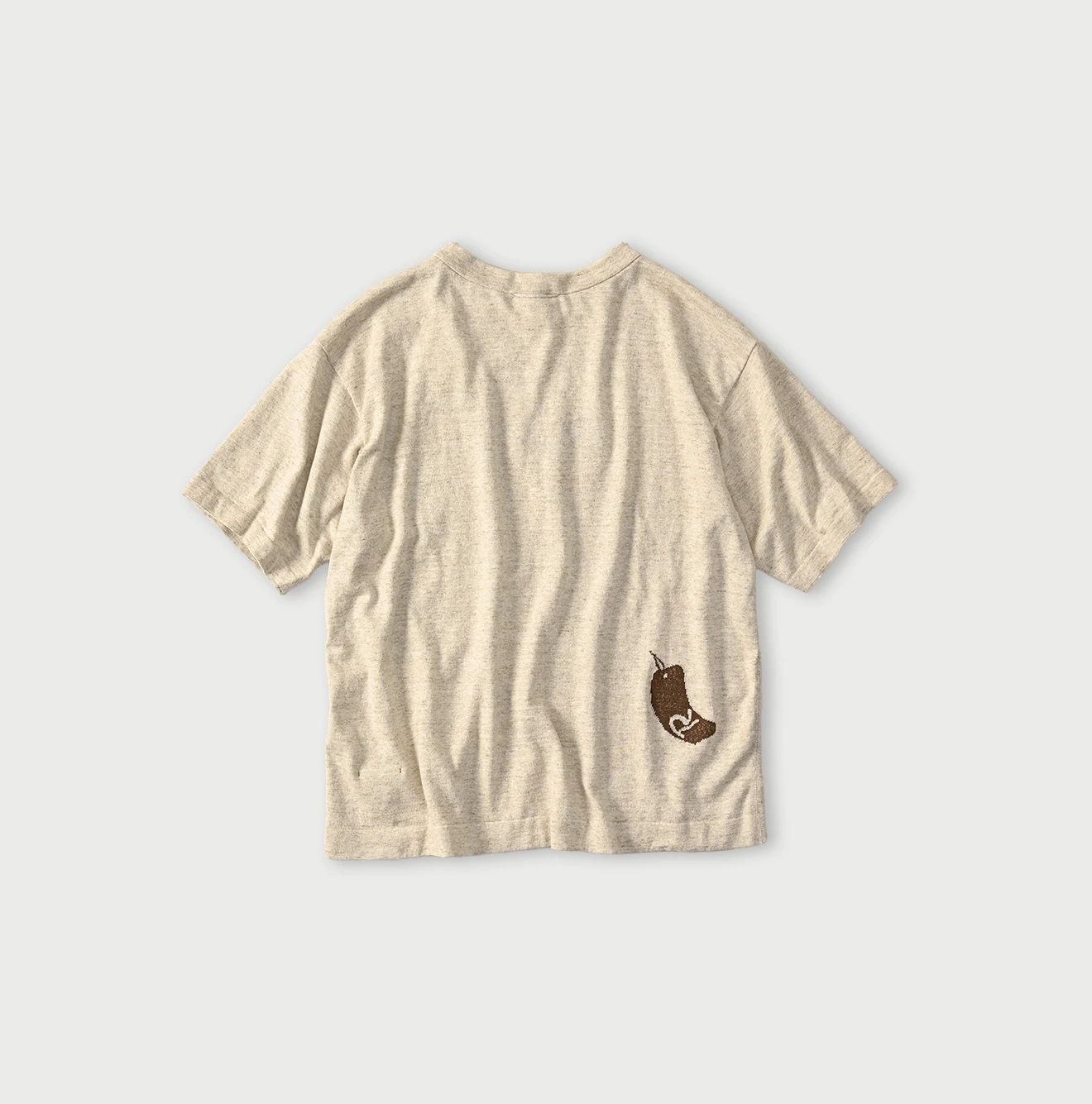 45R(フォーティファイブアール) |45PRMロゴジャカードニットソーの908海比古Tシャツ