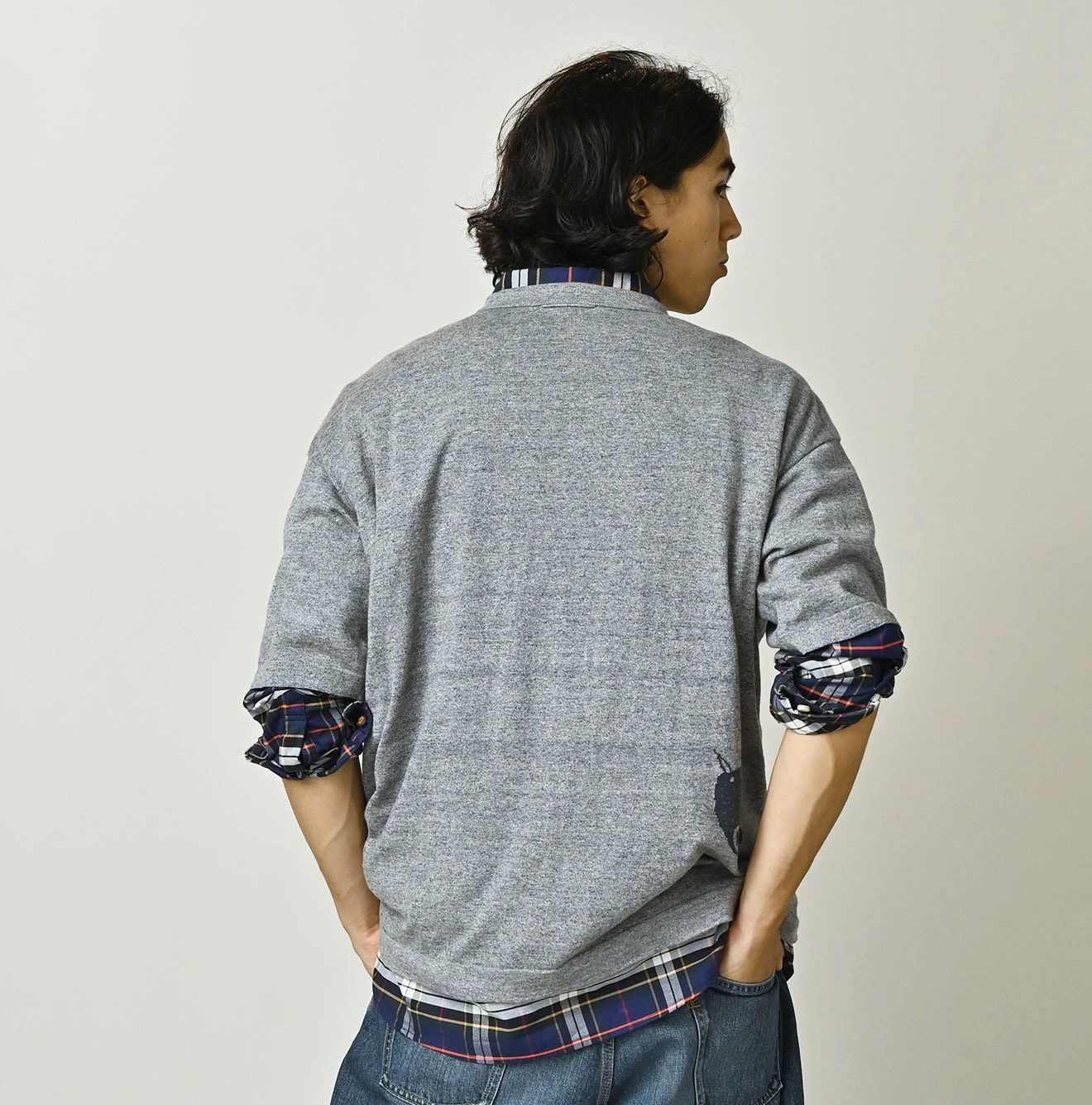 45R(フォーティファイブアール) |45PRMロゴジャカードニットソーの908海比古Tシャツ