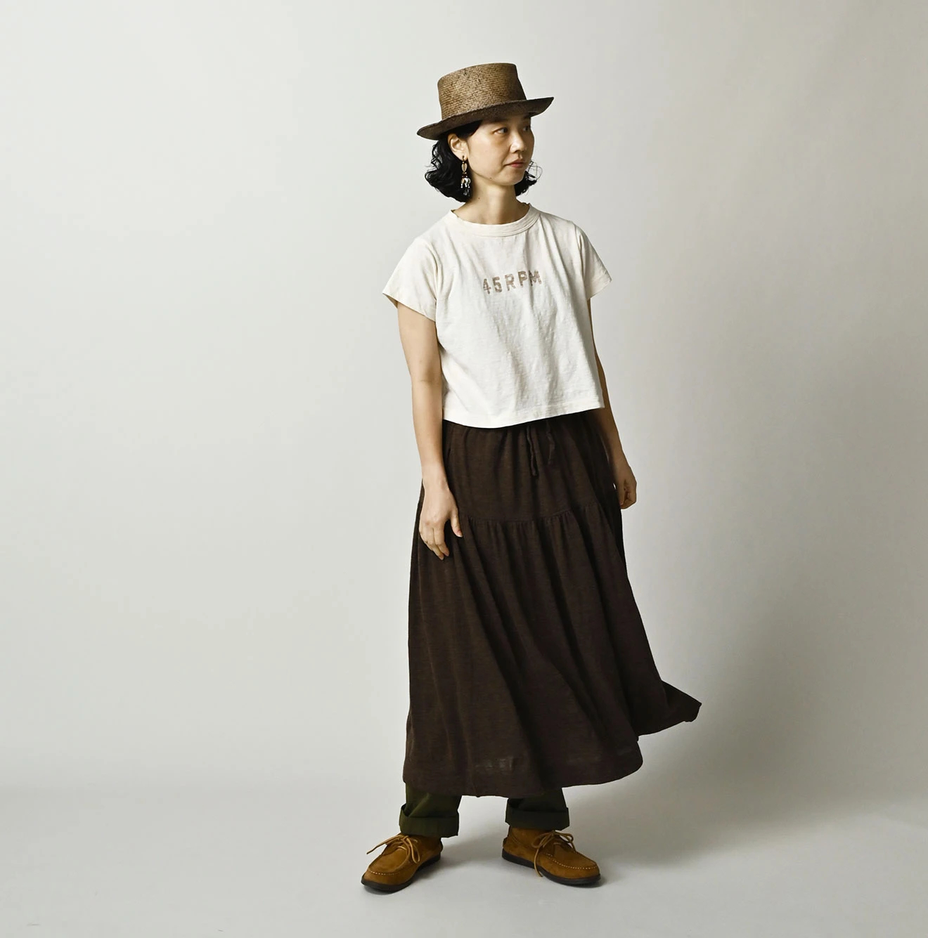 45R(フォーティファイブアール) |天竺のチビ比女deロゴTシャツ