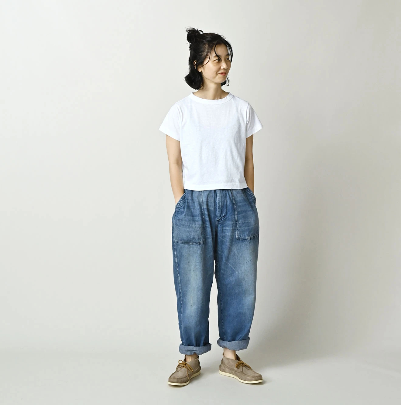 45R(フォーティファイブアール) |天竺のチビ比女deロゴTシャツ（トップ）