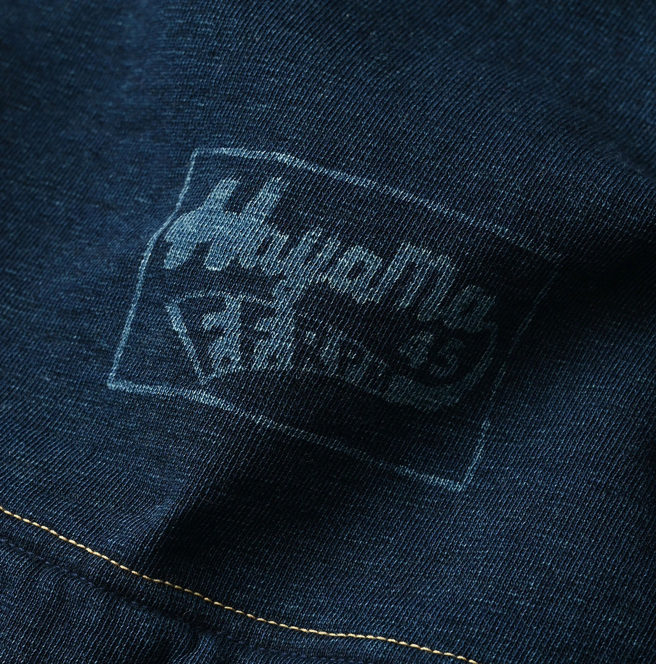 45R(フォーティファイブアール) |葉山ものがたり ウクレレちゃん刺繍の裏毛ボレロ（インディゴ）