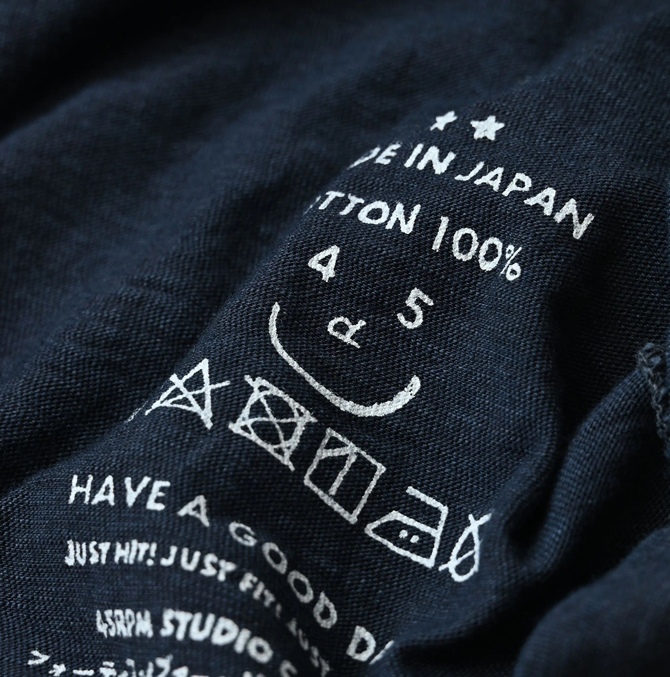 45R(フォーティファイブアール) |天竺のチビ比女Tシャツ（インディゴ）