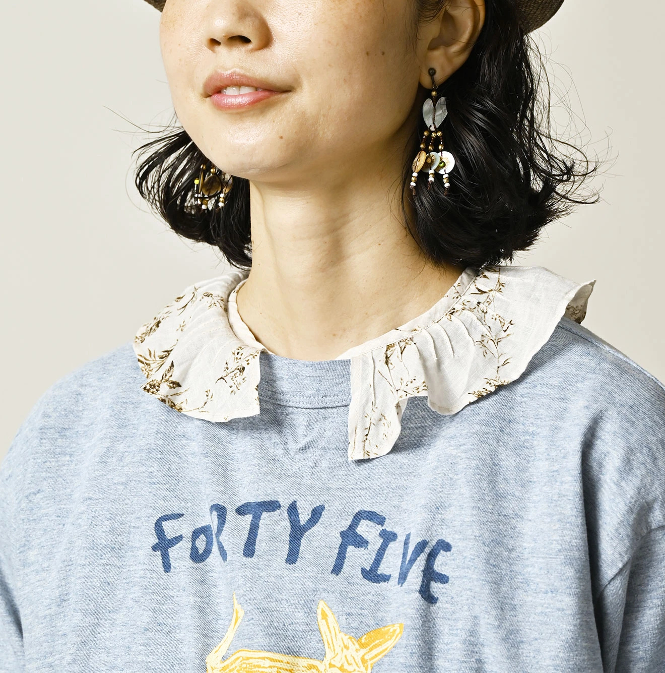 45R(フォーティファイブアール) |ドンキーカレッジプリントの908長袖Tシャツ（トップ）
