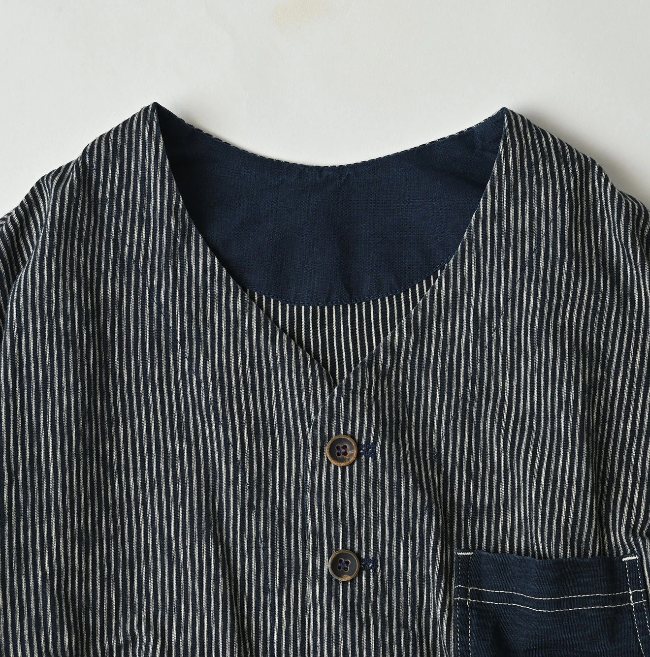 45R(フォーティファイブアール) |ヒッコリー天竺のパフオール（インディゴ）