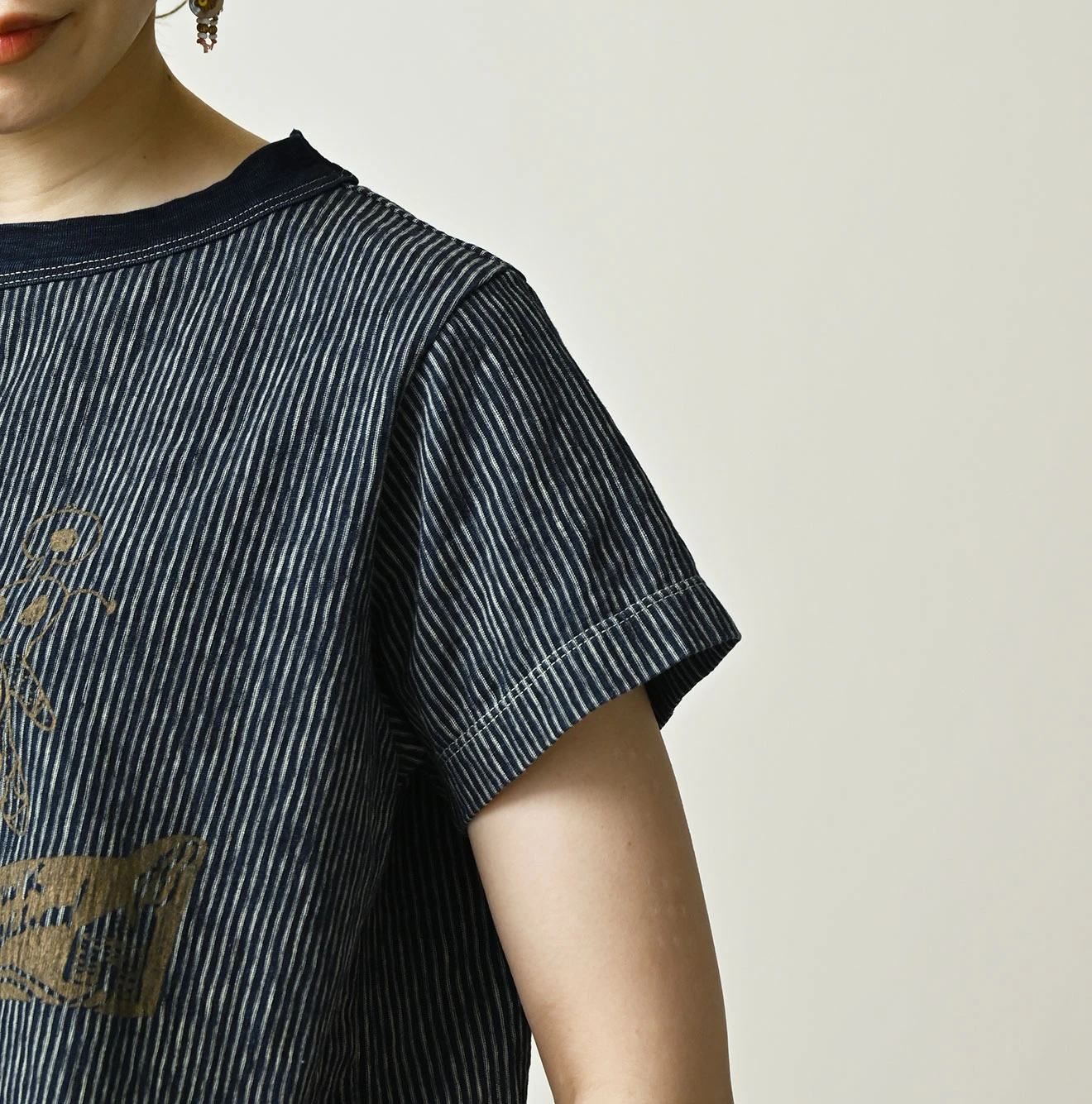 45R（フォーティファイブアール）| ヒッコリー天竺の落書きチビTシャツ