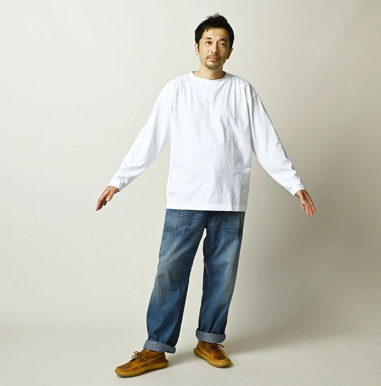 45R(フォーティファイブアール) |天竺の908長袖海比古Tシャツ