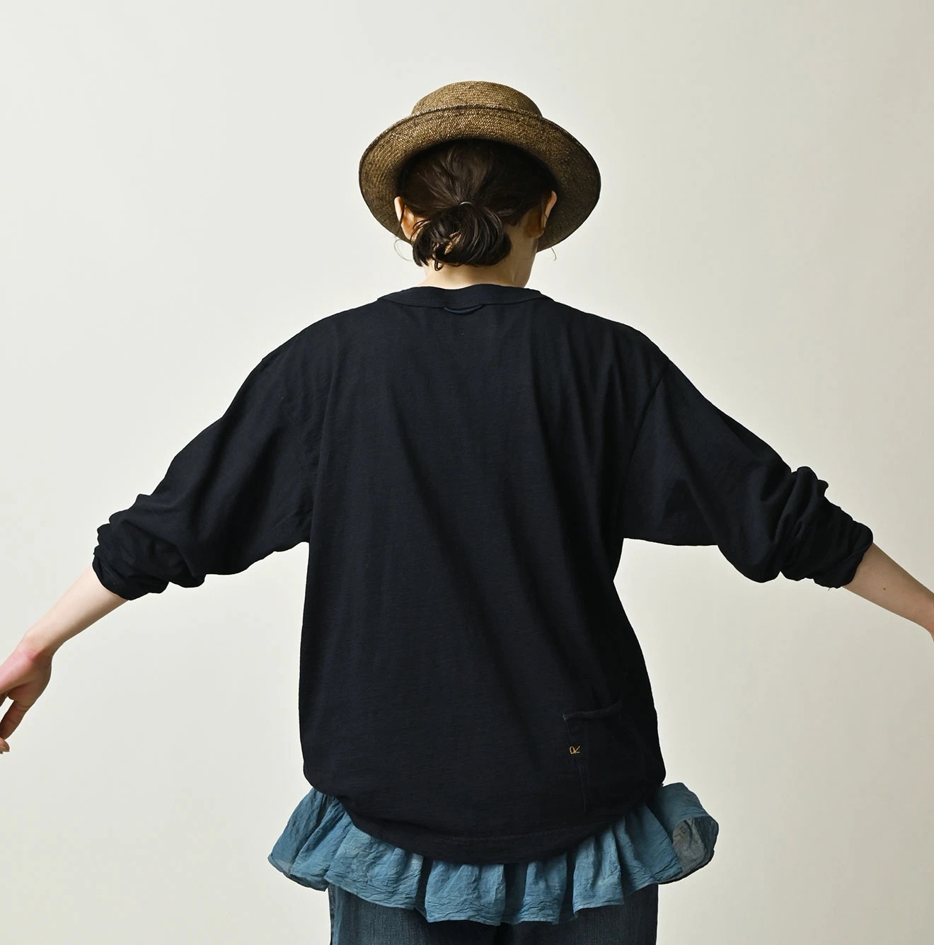 45R(フォーティファイブアール) |天竺の908長袖海比古Tシャツ（インディゴ）