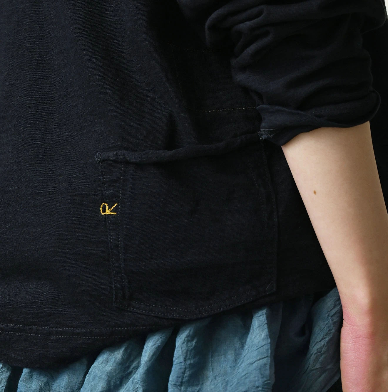 45R(フォーティファイブアール) |天竺の908長袖海比古Tシャツ（インディゴ）