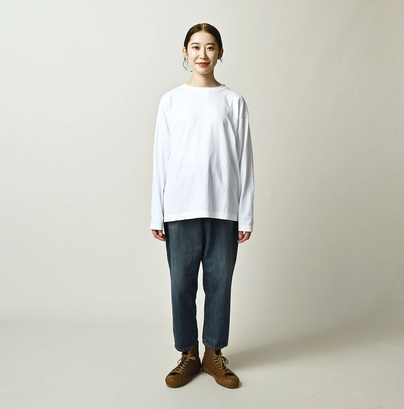 45R(フォーティファイブアール) |天竺の908長袖海比古Tシャツ（インディゴ）
