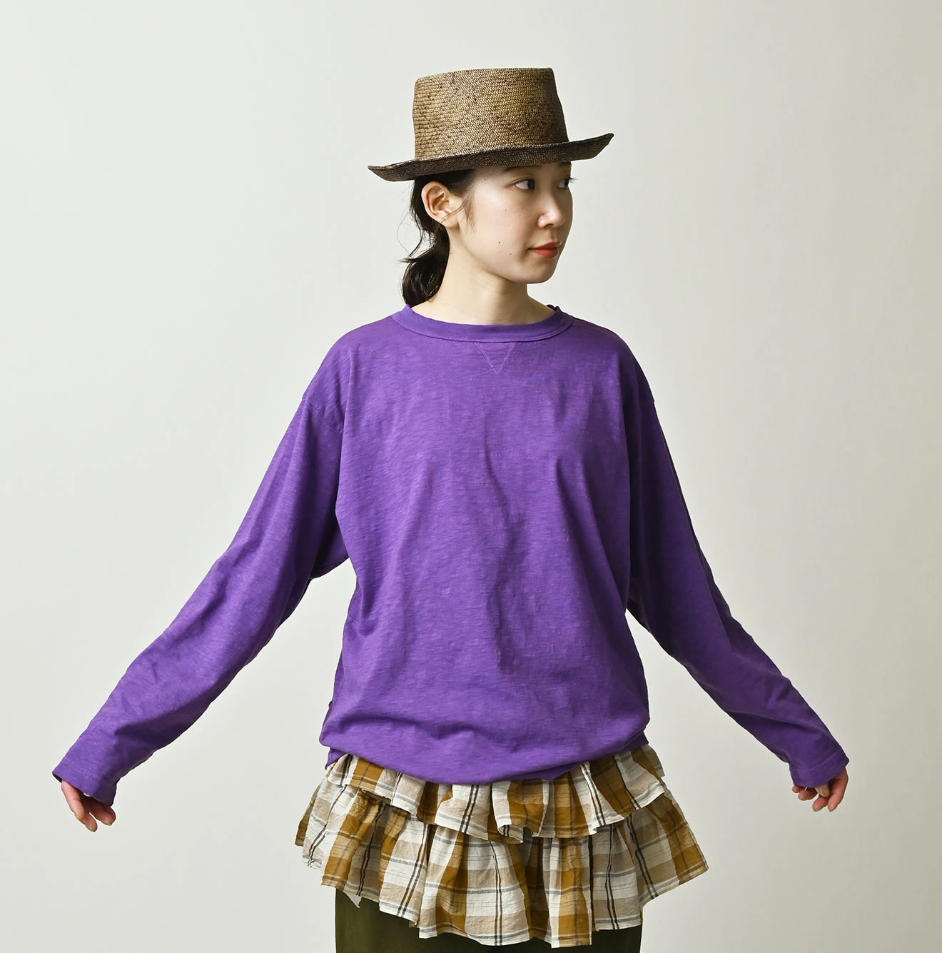 45R(フォーティファイブアール) |天竺の908長袖海比古Tシャツ（45草染）