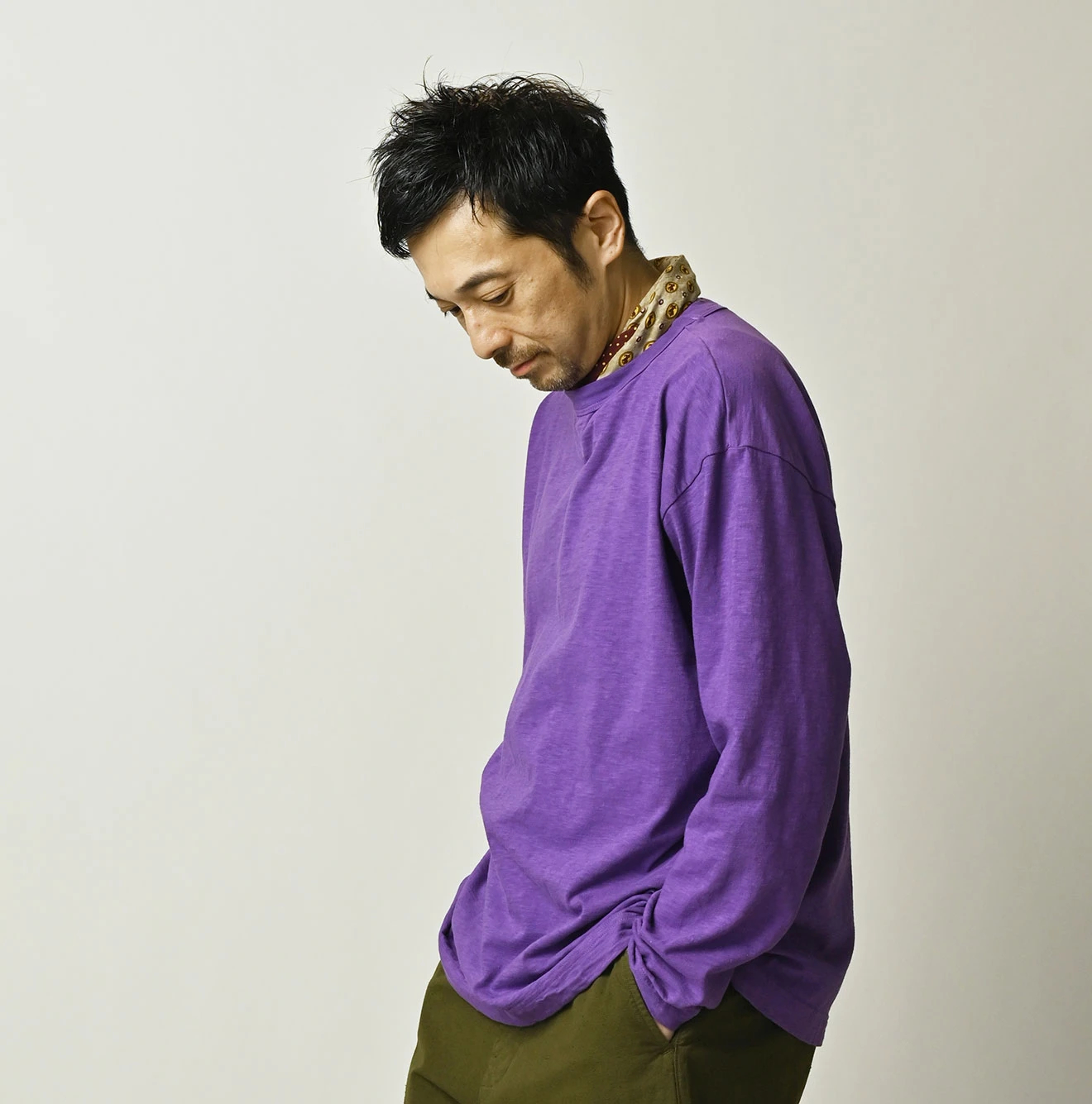 45R(フォーティファイブアール) |天竺の908長袖海比古Tシャツ（45草染）