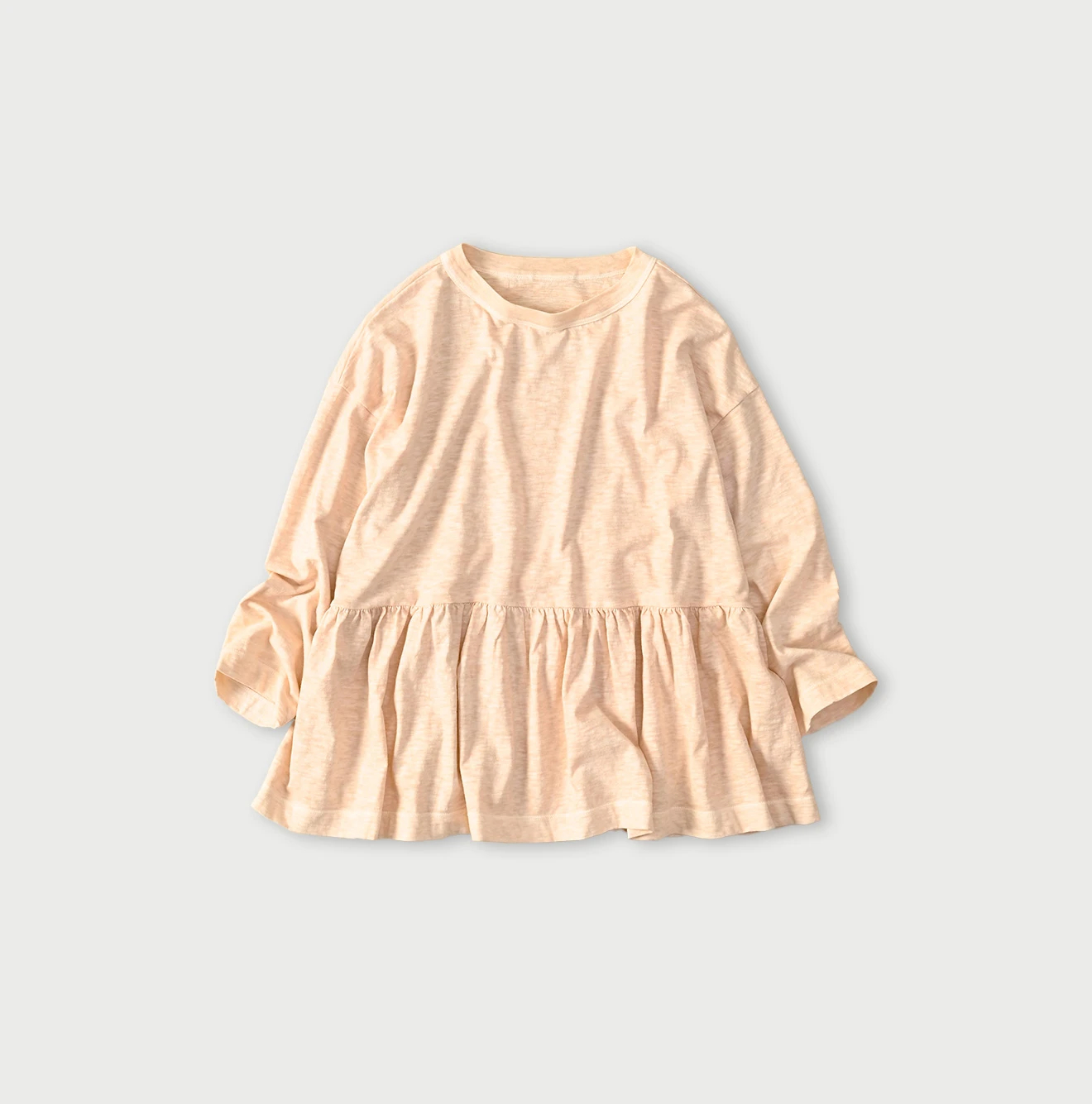 45R(フォーティファイブアール) |天竺のギャザーM比女Tシャツ（45草染）