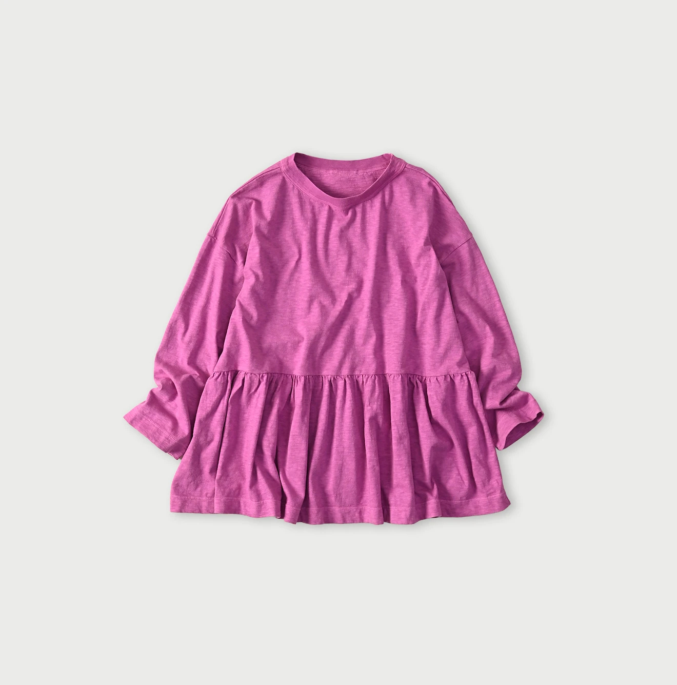 45R(フォーティファイブアール) |天竺のギャザーM比女Tシャツ（45草染）