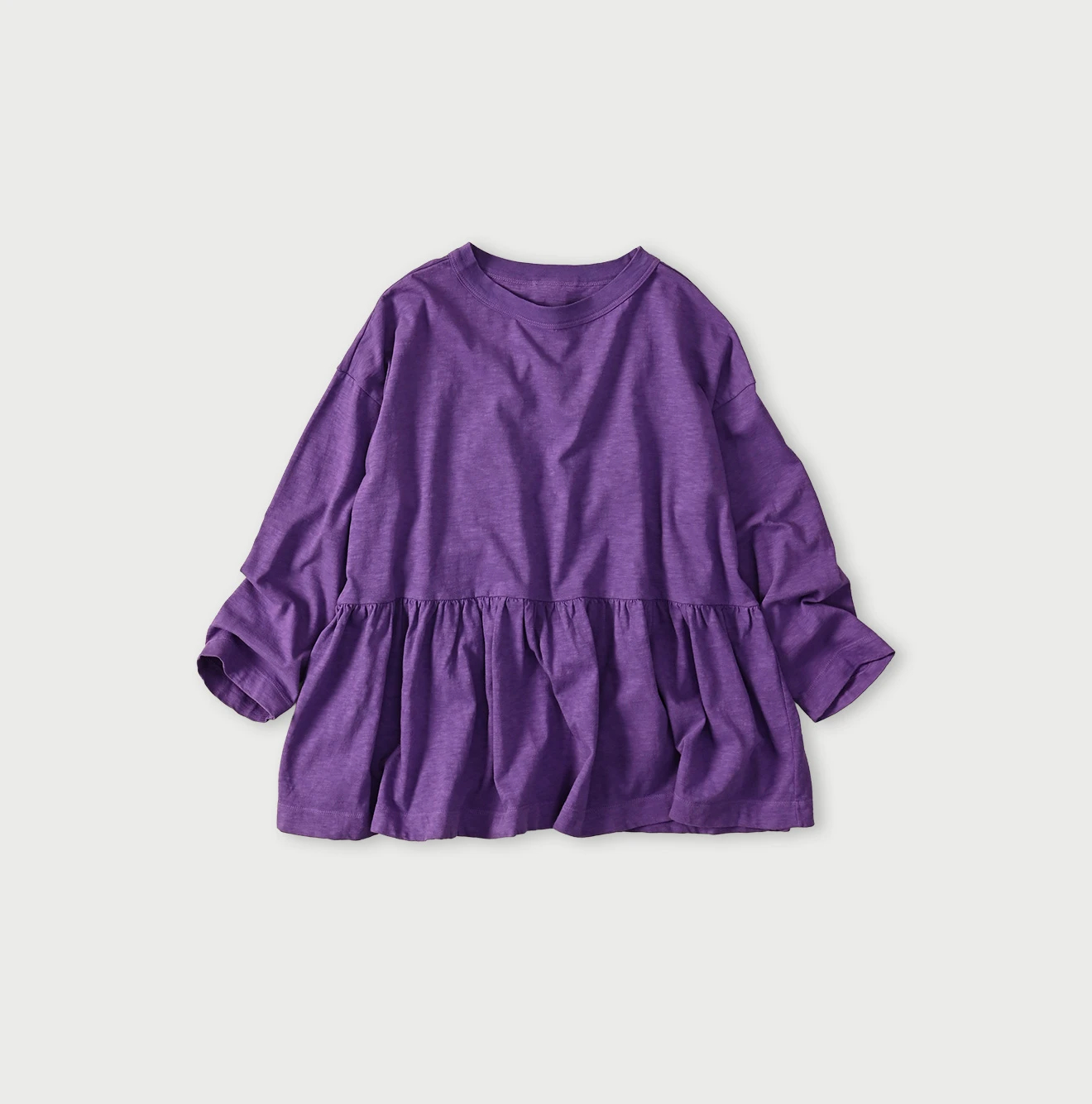 45R(フォーティファイブアール) |天竺のギャザーM比女Tシャツ（45草染）