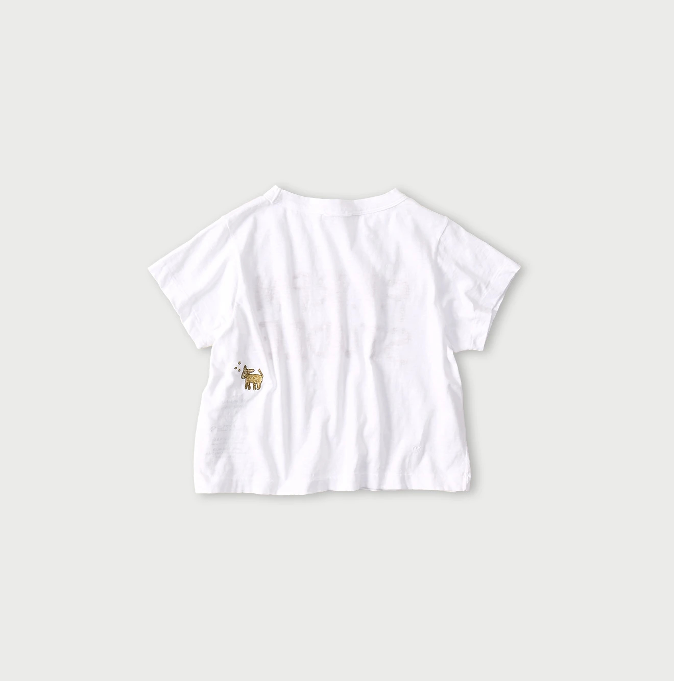 45R(フォーティファイブアール) |ドンキーくん刺繍のチビ比女ロゴTシャツ