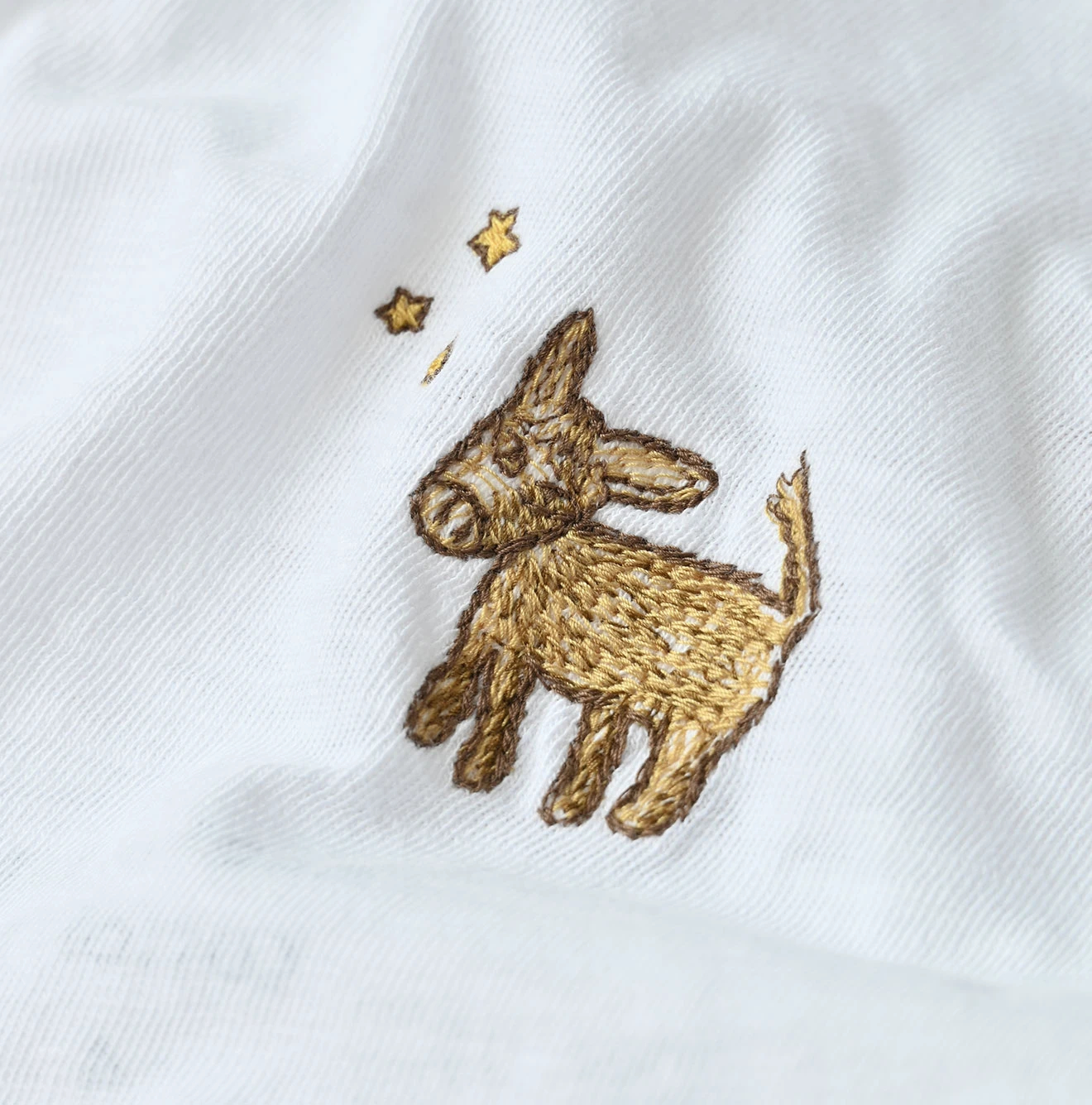 45R(フォーティファイブアール) |ドンキーくん刺繍のチビ比女ロゴTシャツ